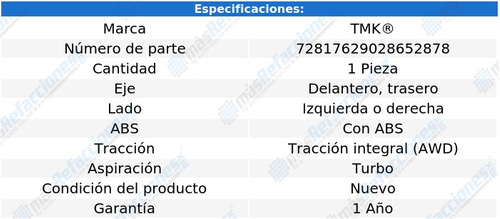 Maza Del O Tras Izquierda O Derecha Q5 3.0l V6 12 Al 17 Tmk Foto 2