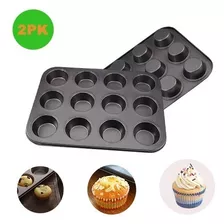 Molde Charola Repostería 12 Cupcakes Muffin Reposteria 2pk