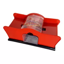 2 Deck Hand Crank Bienvenido A Las Vegas Card Shuffler, Rojo