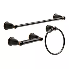 Set De 3 Accesorios Para Baño Bronce Frotado Franklin Brass