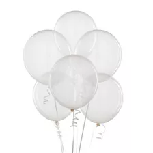 50 Globos Cristal Transparentes Latex 9 Pulgadas