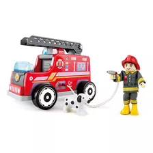 Hape Camión De Bomberos Playset| Juguete De Madera De Cami.