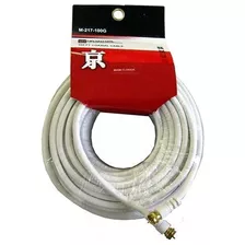 Cable Coaxial Rg-6, Blanco, Tipo F Conectores Chapados En Or