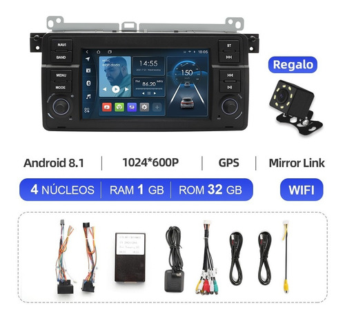 Radio 1+32g Para Bmw 3 Series E46 M3 1998-2005 Gps Wifi Fm Foto 2