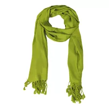 Cachecol Pashmina Lenço Echarpe Longa Lisa Grossa Inverno Cor Verde Pistache