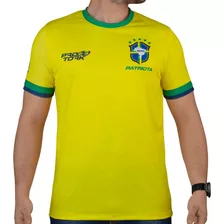 Camiseta Infantil Adulto Seleção Brasil Copa 2022 Torcedor