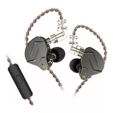 Auriculares In-ear Gamer Kz Auriculares Con Cable Zsn Pro With Mic Gris