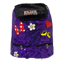 Mochila Minnie Mouse Color Morado Para Mujer Atm Packs