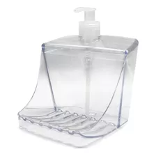 Dispenser De Detergente E Bucha Para Cozinha Acrílico 500 Ml Cor Transparente