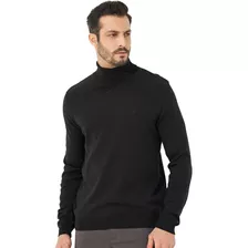 Suéter Tricô Colcci Slim Gola Alta Ou23 Preto Masculino