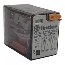 Relé Electromagnético Finder Mod.5534 De 4 Inversores 230vac