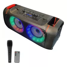 Parlante Karaoke Bluetooth Dual Luces Led West Microfono 