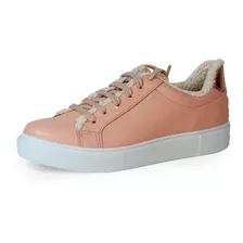 Tênis Casual Pelinhos Napa Quartzo Rosa Claro 926260e