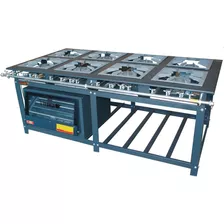 Fogão Industrial 8 Bocas 40x40 Baixa Pressão Com Forno Sub