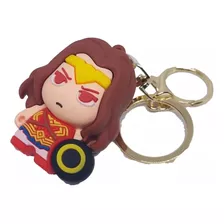 Llavero Wonder Woman Figura Goma Mujer Maravilla Dc