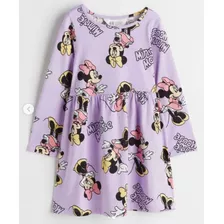 Vestido H&m Disney Minnie Mouse Importado 6/8 Años