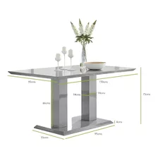 Mesa De Comedor Moderno Lacado En Poliuretano Ref: Vieness