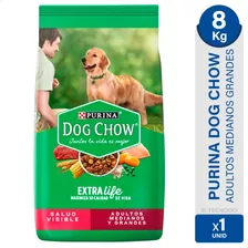 Alimento Dog Chow Vida Sana Digestión Sana Para Perro Adulto De Raza Mediana Y Grande Sabor Mix En Bolsa De 8 kg