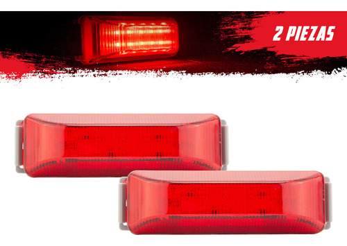 Paq De 2 Plafones Laterales 10 Leds Estrobo Rojo Tunelight Foto 2