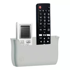  Concept 3d Print Suporte Porta 2 Controles Remoto De Parede Ar Tv Duplo Cor Cinza