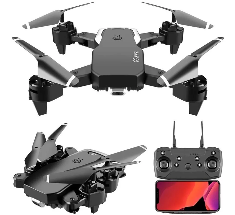 Drone Plegable S60 Camara Dual Fpv Cámara Wifi, 20mn Vuelo