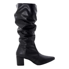 Botas Femininas C/ Médio Alto Com Salto Baixo 6 Confortável