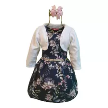 Kit Vestido De Bebe Menina Bolero Pelinho Roupa Bebe Menina