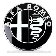 1 Emblema Adesivo Alfa Romeo Aluminio Capô Ou Portamala 74mm