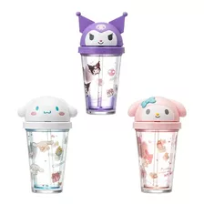 Vaso De Agua Transparente Sanrio Cinnamoroll Kuromi Para Reg