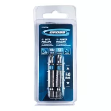 Bit Phillips De 50mm Aço S2 Ph2 Kit 2 Pcs Gross