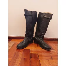 Botas De Cuero Caña Alta De Mujer