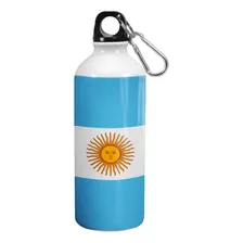 Botella Bandera Argentina + Paises Aluminio + Caja