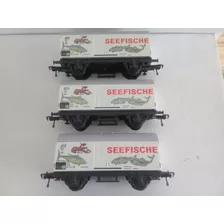 Ruca Tren Set 3 Vagones Frigoríficos Fleischmann Esc H0 Dc