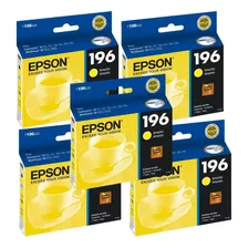 Kit C/5 Cartuchos Original Epson 196 Amarelo T196420 Vencido