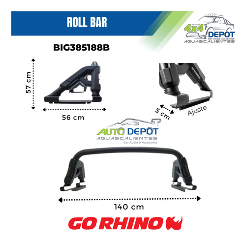 Rollbar Gr Para Gmc Canyon 2015 - 2022 Go Rhino Negro Foto 3