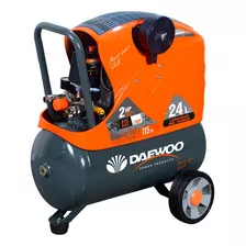 Compresor De Aire Daewoo Eléctrico Portátil 24l 2hp 2850rpm Color Negro/naranja Fase Eléctrica Monofásica Frecuencia 50hz