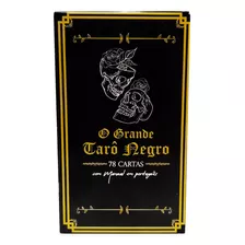 Baralho O Grande Tarot Negro 78 Cartas Com Manual