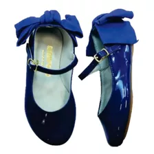 Sapato Infantil Feminino Amoreco Festa Azul Royal