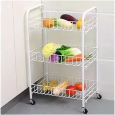 Estante Organizador Para Cocina Con Ruedas De 3 Niveles