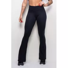 Calça Flare Bailarina Peluciada Termica Cós Alto 