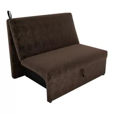 Sofá Cama Matrix Malu Suede Brown De 2 Plazas