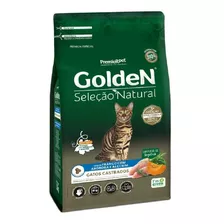 Ração Golden Seleção Natural Gatos Castrados Frango Com Abóbora & Alecrim 3kg