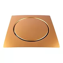 Ralo Click 15x15 Cm Inteligente Aço Inox Dourado Kit 2 Und