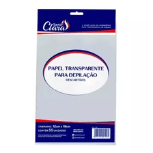 Kit 5 Pacote Papel Folha Depilação Transparente Com 50 Und 