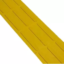 Piso Tátil Direcional Amarelo Kit 20 Pçs - Pvc 25 X 25cm.