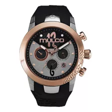 Reloj Casual Mulco Mw-3-22872-023 Lady D Color De La Correa Negro Color Del Bisel Plateado Color Del Fondo Negro