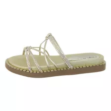 Sandalia Papet Menina Teen Birken Strass Fashion Confortavel