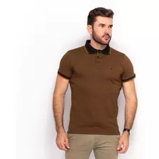 Camiseta Polo Malha Teodoro Masculino Lisa Slim Dia A Dia