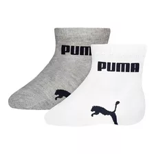 Kit Meias Puma 2 Pares Cano Baixo Masc. Tam. 21 A 24 Algodão