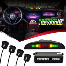 Kit Sensores Reversa Universales Led Display Bl - 11 Color Negro